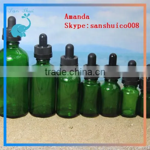 e-smoking glass bottle with dropper and lid for e-smoke juice