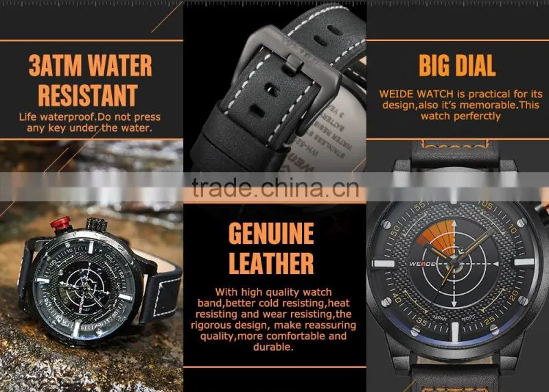 Alibaba express Weide watches men China wrist watch man quartz stainless steel back watch