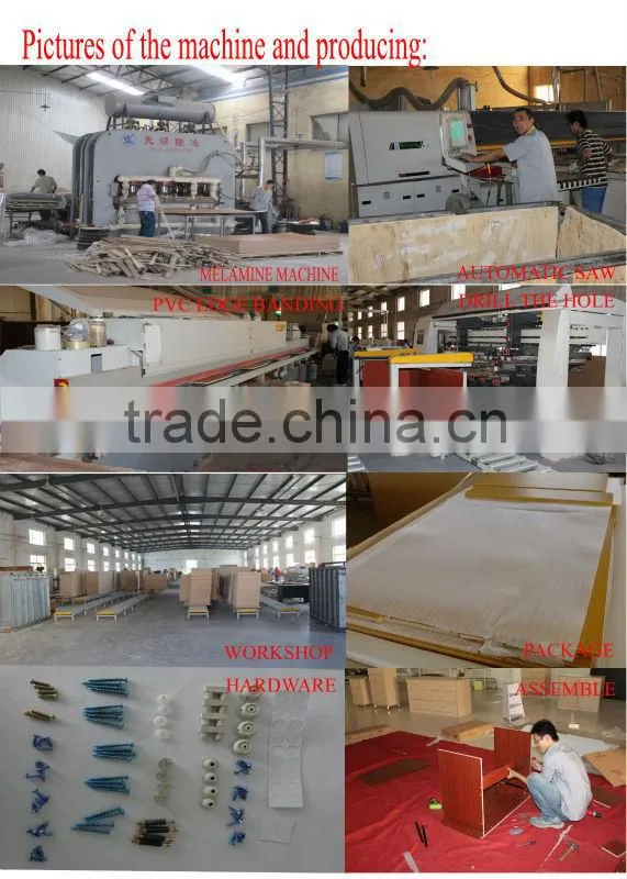 fsc 3 door modern melamine closet design factory