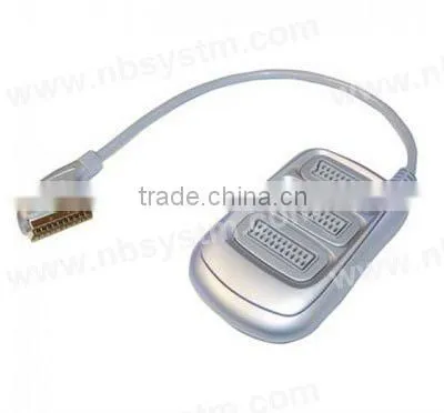 Scart plug to 3 Scart sockets 30cm