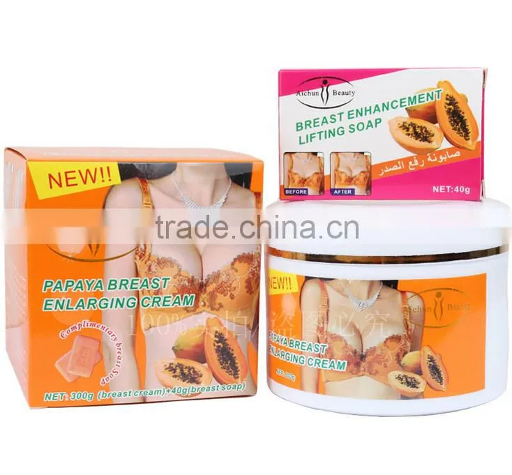 English Packing! AICHUN 3days papaya / green tea big breast cream breast tightening cream breast firming soap
