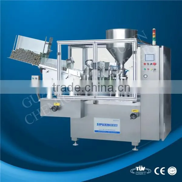 Automatic soft and plastic tube filling and sealing machine, cream filling SGF-50
