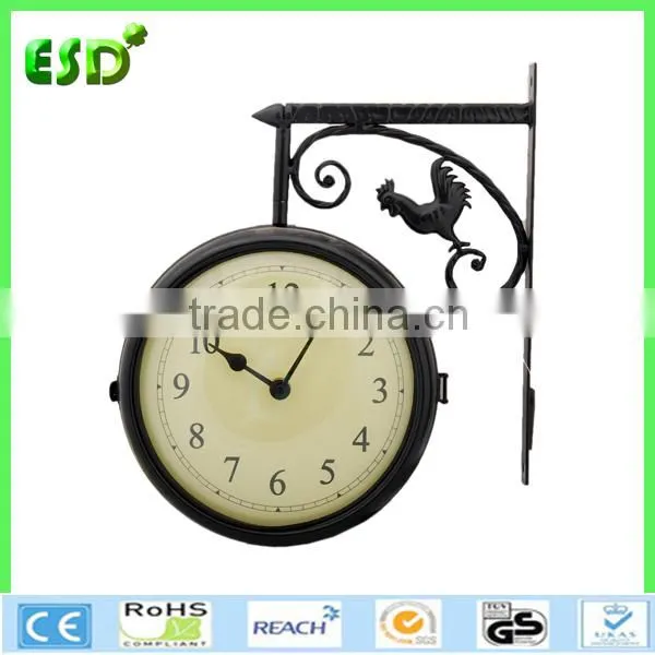 2015 double sided garden wall clock