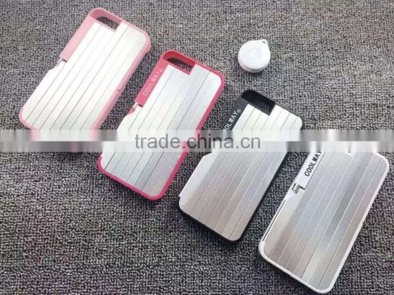 Selfie stick Aluminum Case Build-in Bluetooth Remote Shutter case For iPhone 6