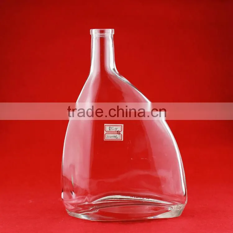 New design glass liquor bottle 300ml high quality glass bottle flint glass bottle