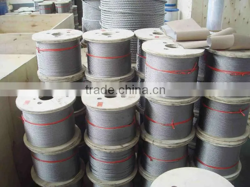 stainless steel electrify wire rope for railway use