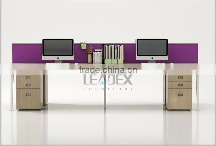 Modern wooden open 4 person modular cubicle modern office workstations