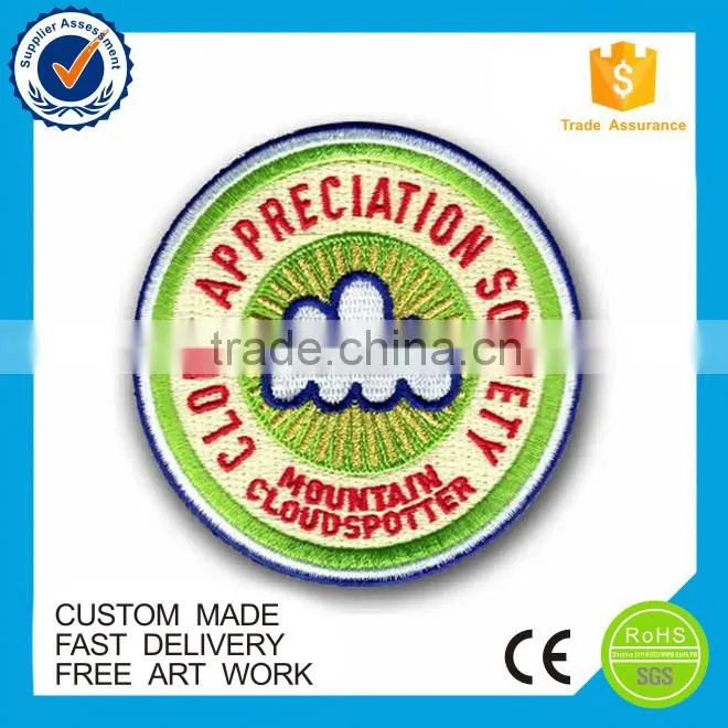Fashion custom sew on type patch for garment