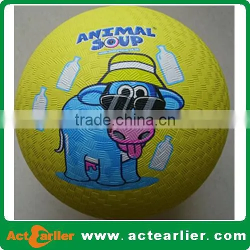 8.5 inch inflatable rubber playground bouncing balls for kids