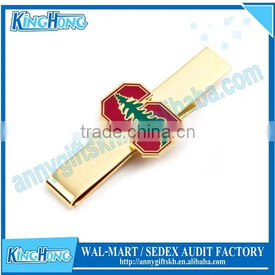 Die struck iron soft enamel with epoxy metal tie clip