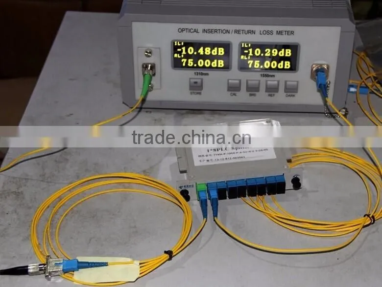 Hot sale optional SC upc 1*8 1*16 1*32 fiber optic splitter, insertion FTTH sc upc fiber optic splitter