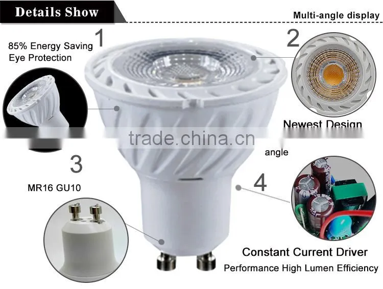 Jiaxing led spotlight MR16 small bulb E14 SMD thermoplastic 7w TUV CE approved