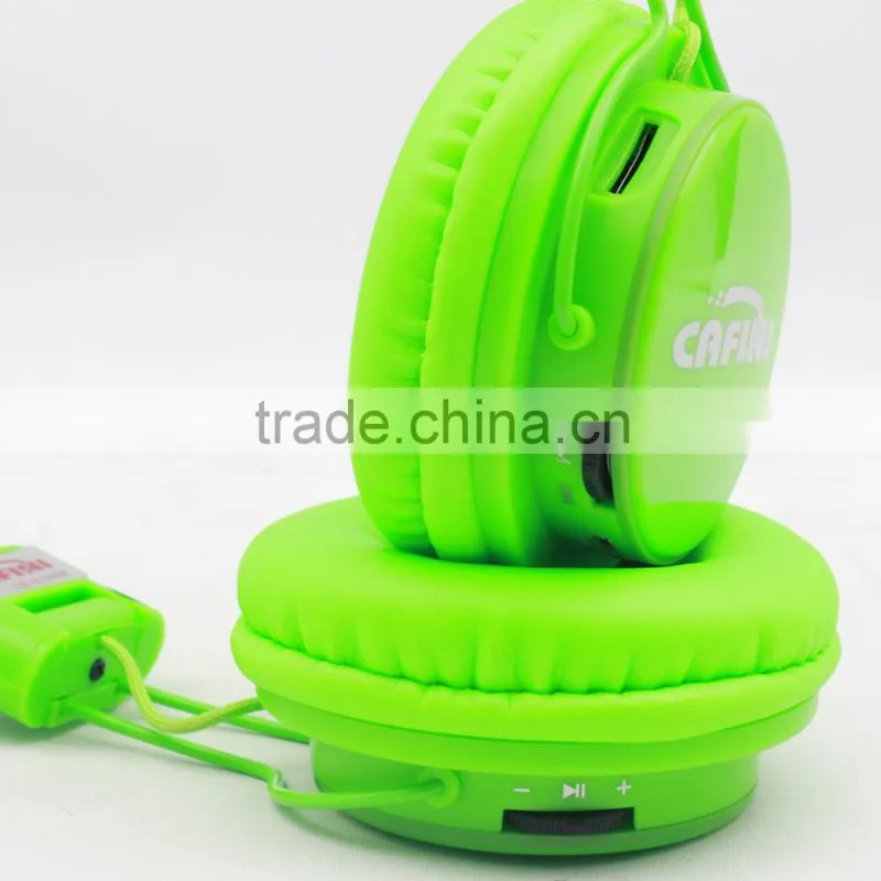 Wireless Stereo Headset SD/ TF Card mp3 player Headphone