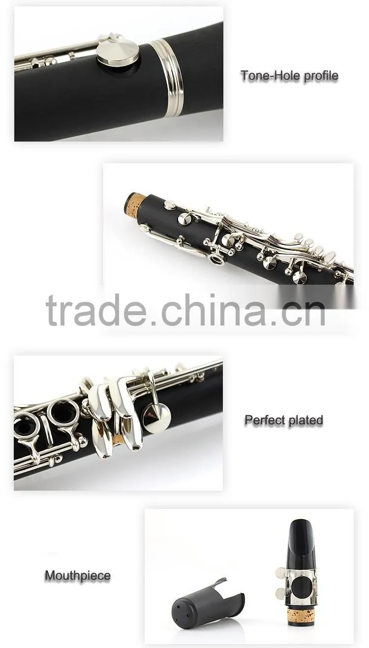 professional 17 keys bakelite wood clarinet