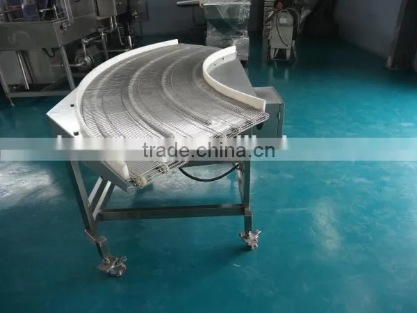 90 degree bent mesh belt conveyor