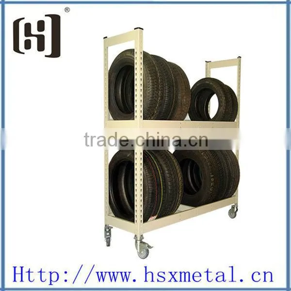 Simple type wall mount tire storage stacking rack