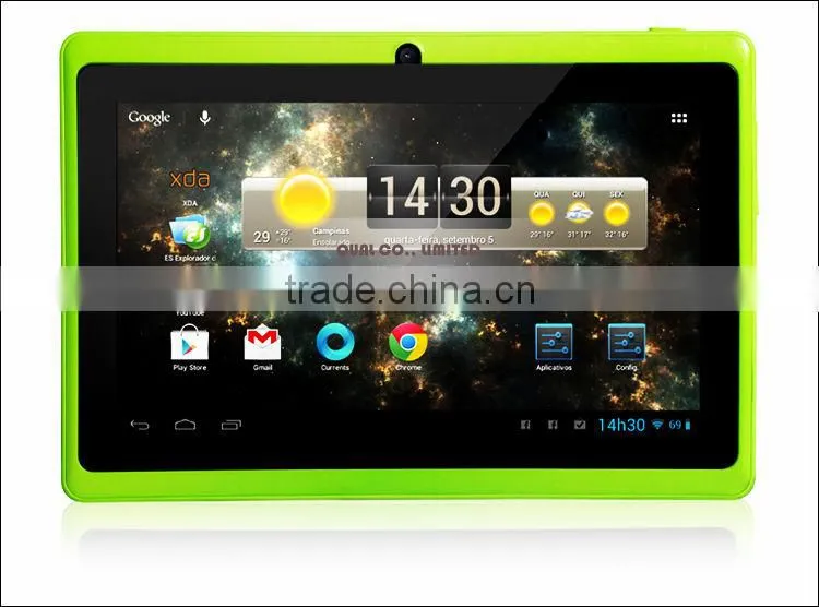 7 inch Real 1800mah Battery tablet computers Q88 Dual Core 512M 4G with latest Android 4.4