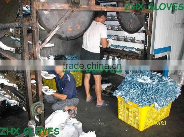 BACK Coated,fully coated, labor Glove, YELLOW NITRILE Working gloves with safety cuff ,in CHINA factory