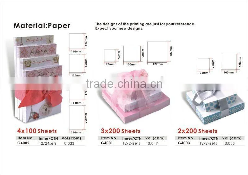 Cute Shapes Color Offset Paper Sticky/Memo Note Pad/Set