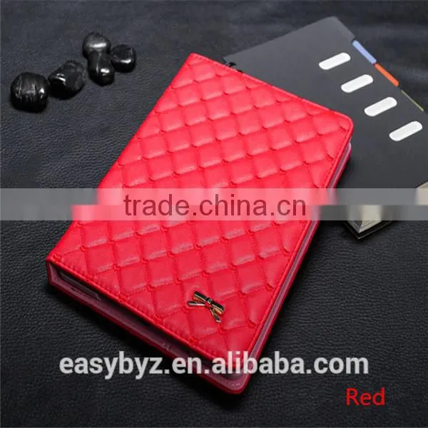 Rhombic cordate bow case for ipad,for ipad case,leather for ipad case