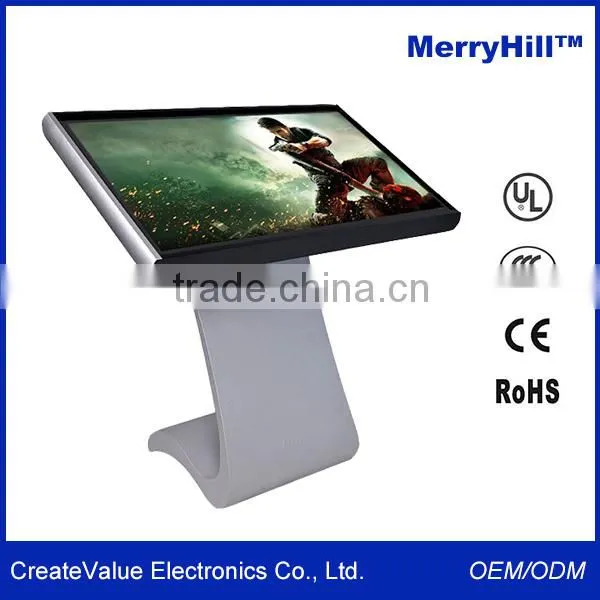 Floor Stand Interactive Kiosk PC 84 inch LCD Touchscreen 4K Monitor With Built In Computer