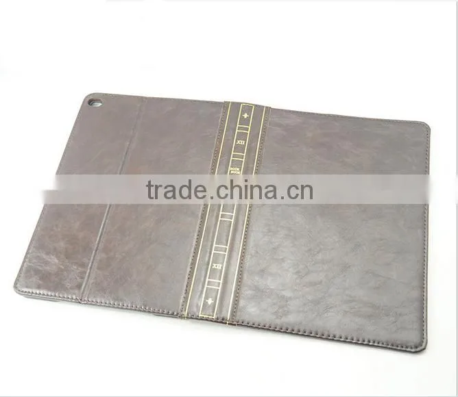 classic retro book style leather tablet case for ipad mini air pro 2 3 4 5 6 for Samsung galaxy tab S Q pro 2 3 4 5 for dell