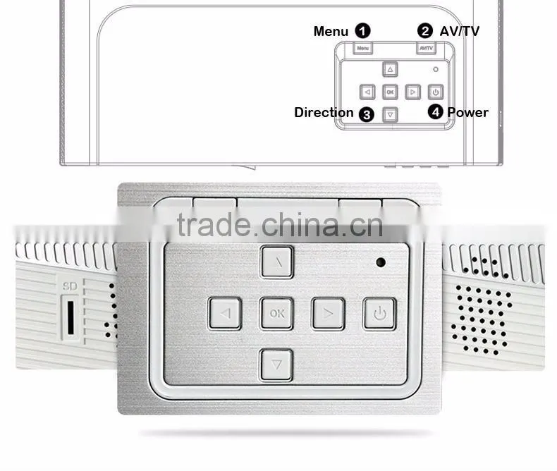 3D Projector China Mobile Phone 1080p Support Home Theater Projector