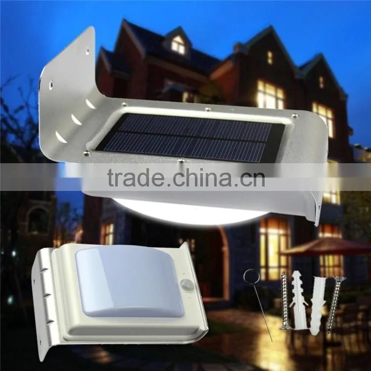 16 led panel milk half round lampshade sensitive motion sensor solar sensor wall light