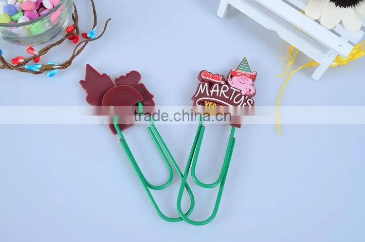 custom logo promotion plastic bookmark clip