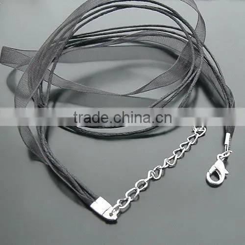 wholesale ribbon wax cotton cord chain necklace