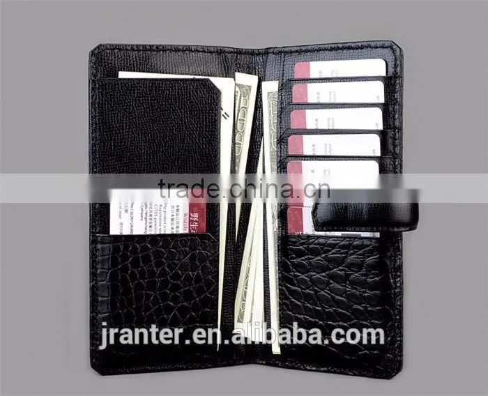 Luxury high-end fashion men wallet genuine crocodile leather mens long wallet