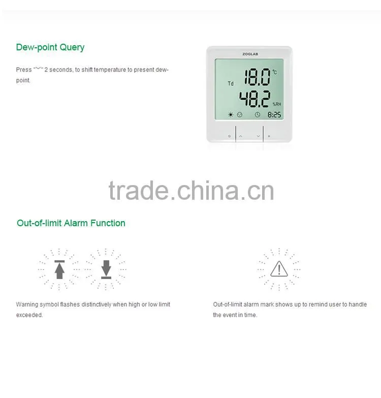 Desktop Wall Mount Precision Thermohygrometer Indoor Humidity Monitor Digital Temperature and Humidity Meter