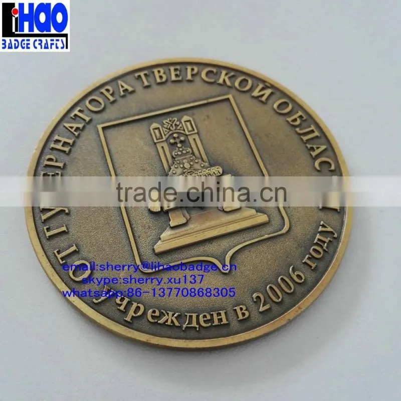 Custom 3D Antique Plating Coin Souvenir Coin,Metal Commemorative Coins,antique souvenir coin