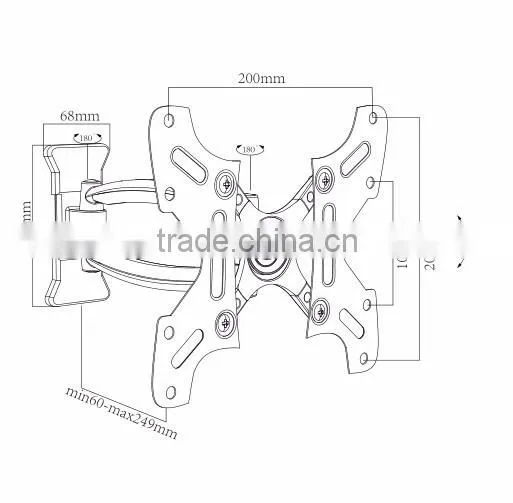 17''-42'' 360 degree led tv bracket/removable lcd tv wall mount
