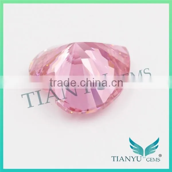Wholesale Synthetic Heat CZ Stone 8*8 Pink Heart Cut Loose Cubic Zirconia Price