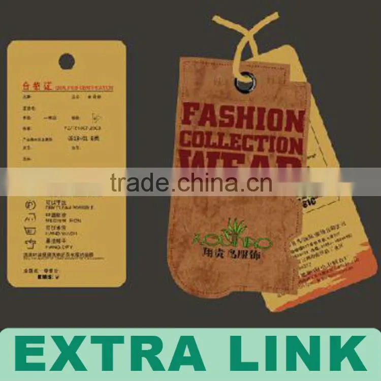 Colorful Garment Label, Cmyk Printing Cardboard Hang Tags For Jeans (We Supply Factory Price)