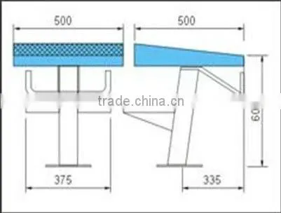 Fiberglass olympic swim pool starting block