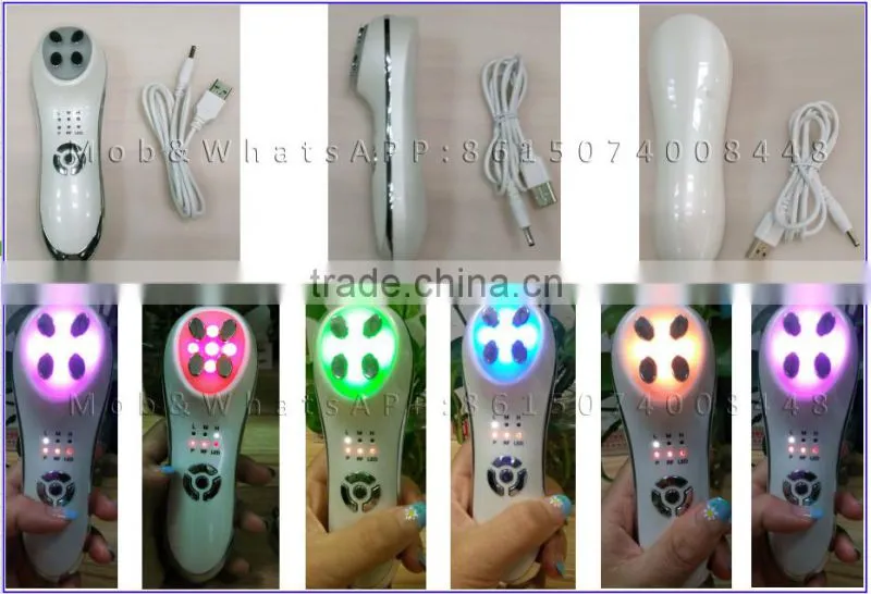 EMS RF 6 types Led light therapy facial beauty care device