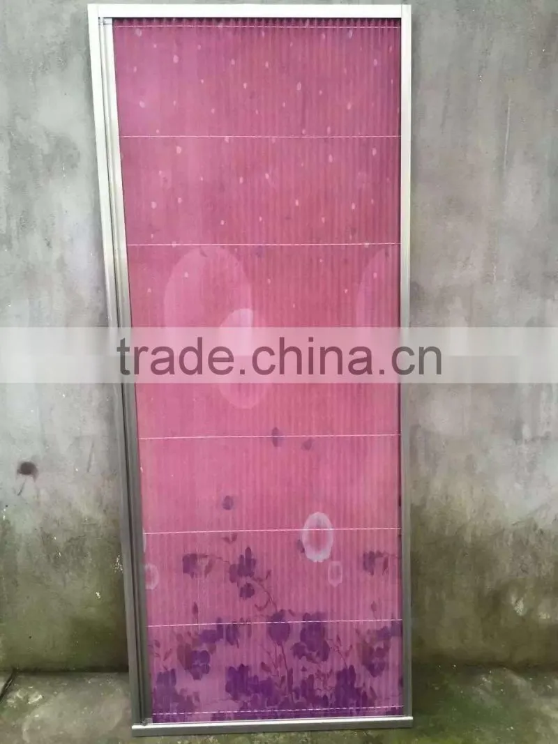 Colorful pleated window screen/printed pleated screen/color pleated screen