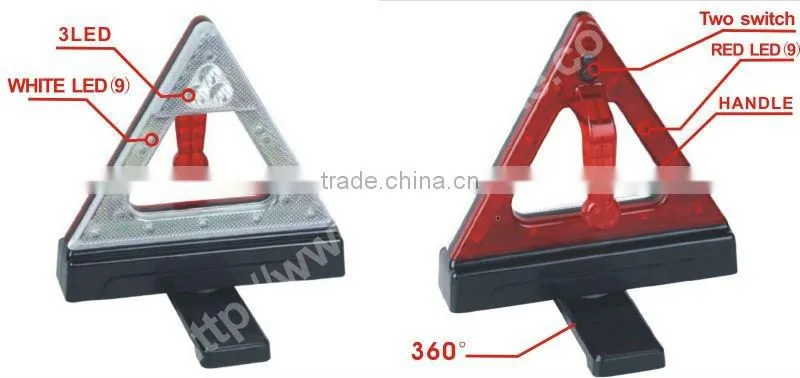 Barricade trangle rechargeable led home emergency light with 3+9+12led