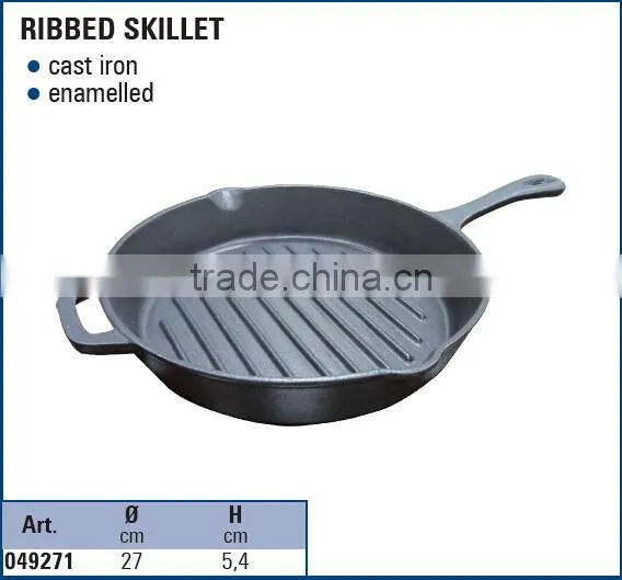 Pre-seasoned cast iron cookware long /short handle frying pans & skillets