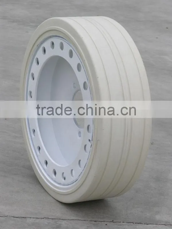 solid white tires, solid tires with rim with brake,6.00-9 solid tire