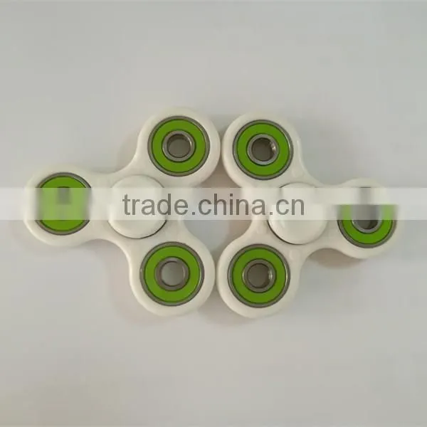 ABS White Plastic holder ball bearing full Zro2 ceramic bearing 608 green seal hand Spinner Fidget toy