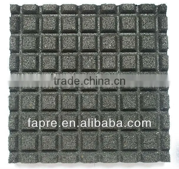 recycled rubber tiles/mats/flooring 500*500*40mm EN1177 certificate