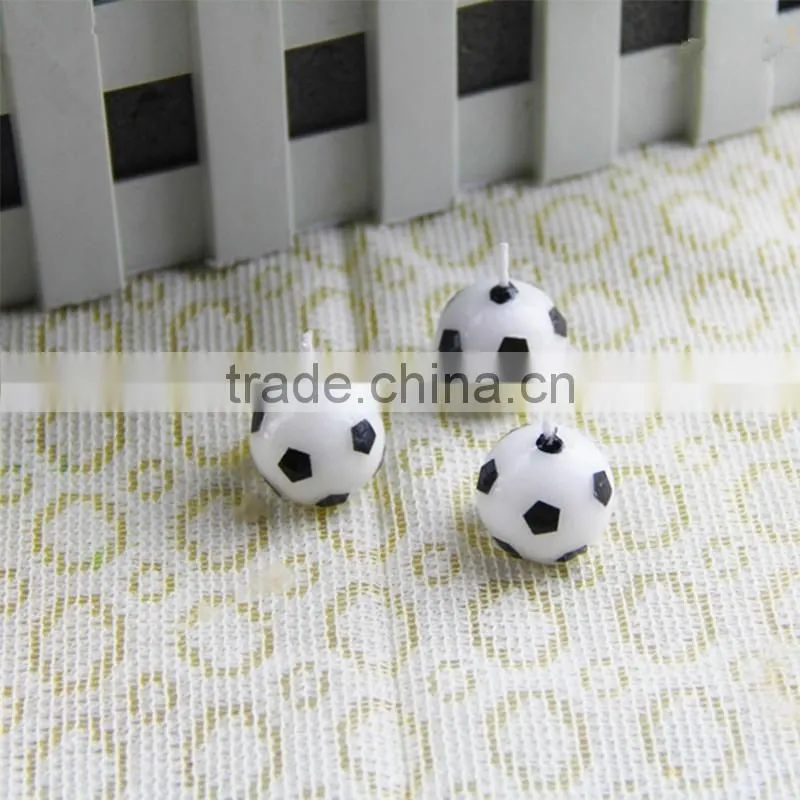 Football shaped birthday candles for party