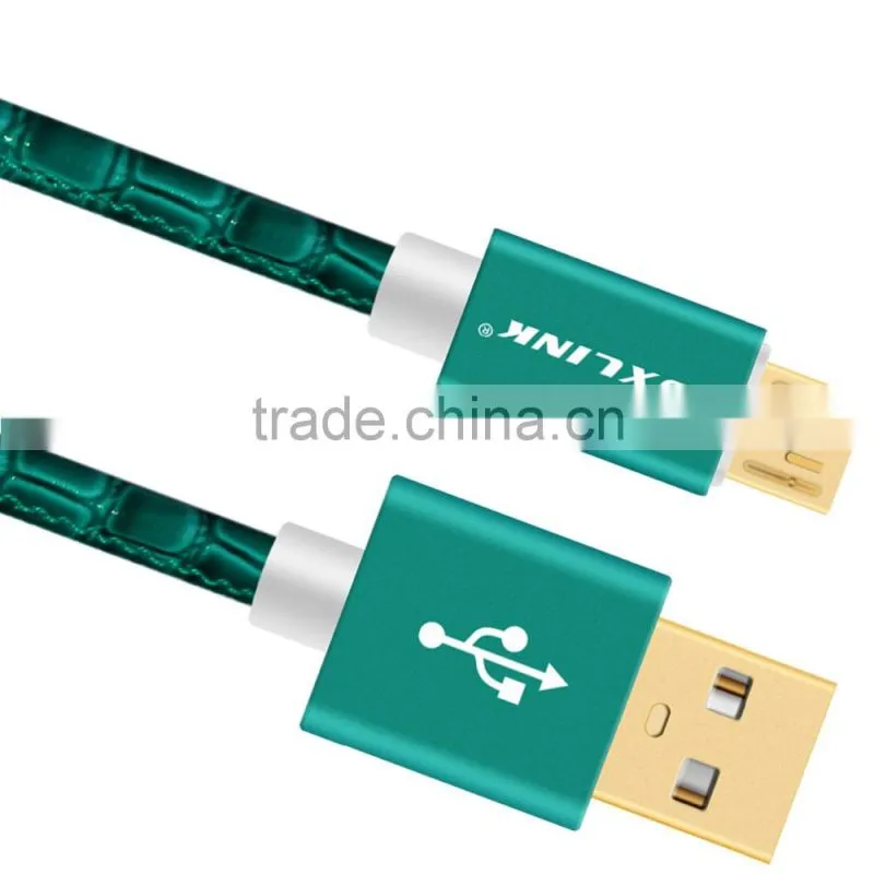 VOXLINK Crocodile Gold-Plated USB Sync Data Charger Cable Micro USB Cable