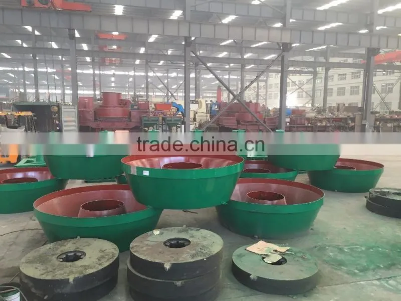 Gold ore wet edge pan mill, low price gold processing line made in China