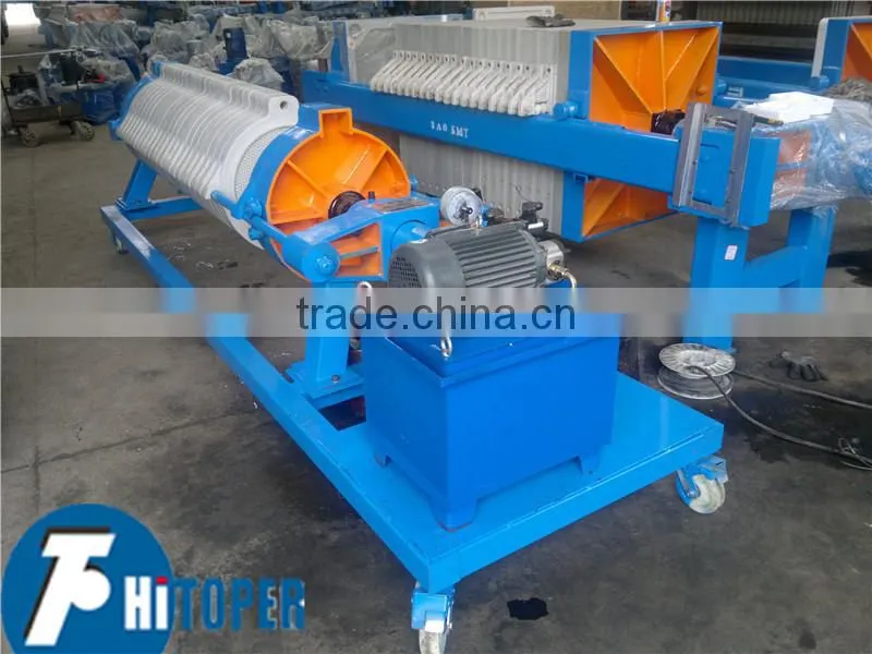 Cotton cake filter press with casters for food filtration