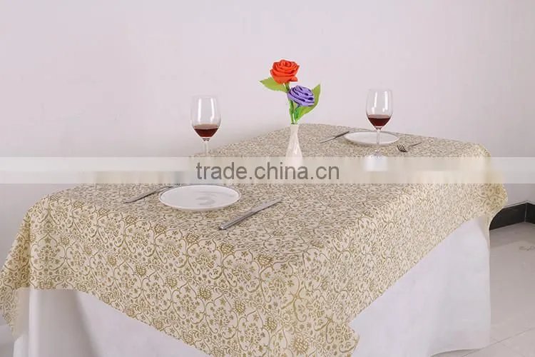 Made in China Factory Cheap Price Custom Square Printed Nonwoven Fabric Restaurant Table Cloth