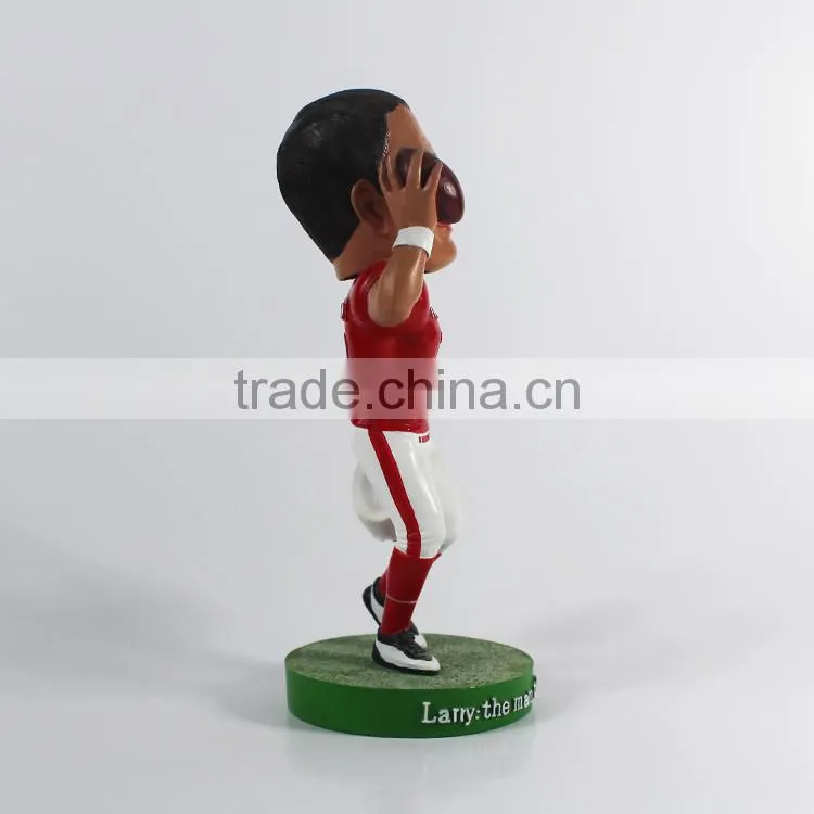 Hotsale custom resin soccer bobble head, NFL bobble head, MLB bobble head